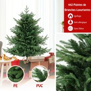 Mini árvore de Natal artificial de mesa H60CM PVC 67 galhos árvore de Natal de abeto operada por bateria