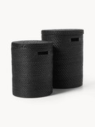 Cesto de roupa suja com tampas Lurdes, conjunto de 2