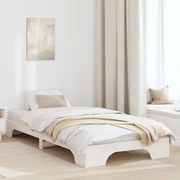 vidaXL Estrutura de Cama Branca 80x200 cm em Madeira de Pinho Sólido