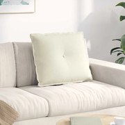 vidaXL Travesseiro para Costas Creme 60 x 50 cm