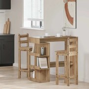 vidaXL Mesa de bar com prateleiras 100x48x101,5 cm carvalho artisiano