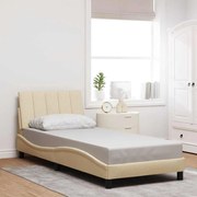 vidaXL Estrutura de cama sem colchão Hanko 80x200 cm creme