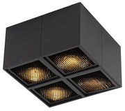 Plafon design preto 4-luzes- QUBO Honey Design