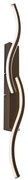 LED Candeeiro de parede de design bronze escuro regulável em 3 níveis 2-Light - Bummy Design