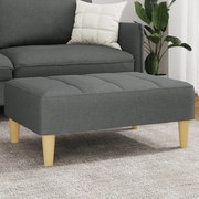 vidaXL Apoio de pés 77x55x31 cm tecido cinzento-escuro
