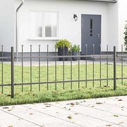 vidaXL Cerca para Jardim Cinzeto 5.1 x 1 m Aço revestido a pó