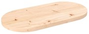 vidaXL Tampo de mesa oval 60x30x2,5 cm madeira de pinho maciça
