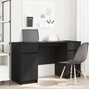 Mesa vidaXL Preta em Carvalho 140x49x76 cm em Madeira Engenharia