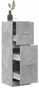 vidaXL Armário boticário 40x41x118 cm derivados madeira cinza cimento