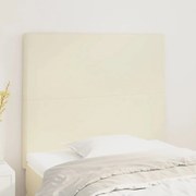 vidaXL Cabeceira Creme 80x5x118/128 cm Couro Sintético