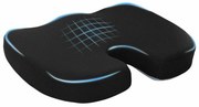 vidaXL Almofada assento Preto 47 x 36,5 x 8 cm Com rede