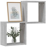 vidaXL Prateleiras de parede forma de cubo 2 pcs 30x15x30 cm