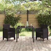 vidaXL Cadeira de Jardim 2 pcs Castanho 53 x 49 x 85 cm PP