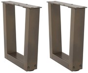 vidaXL Pés para mesa de centro em formato de V, 2 peças, aço natural, 30x(30-31,3) cm, aço