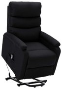 vidaXL Poltrona elevatória tecido preto