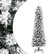 vidaXL Árvore de Natal artificial fina com neve PVC e PE 120 cm