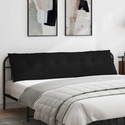 vidaXL Travesseiro para Costas Preto 200 x 19 x 50 cm tecido