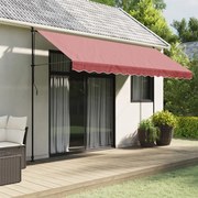 vidaXL Tecido substituição para sanefa de toldo 4 m riscas bordô