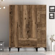 Roupeiro Kumsal STP – Nogueira – 160x47,5x201,4 cm