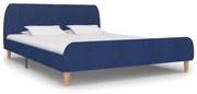 Estrutura de cama 160x200 cm tecido azul