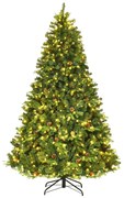 Árvore de Natal artificial de PVC premium com dobradiça - 6 pés