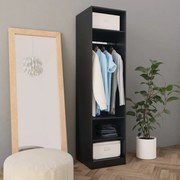 vidaXL Roupeiro 50x50x200 cm derivados de madeira preto