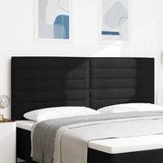 vidaXL Cabeceira LED com luzes de tira LED Preto 200 cm Poliéster
