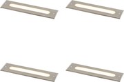 Conjunto de 4 Focos de Chão Modernos de Aço 30 cm Incl. LED IP65 - Eline