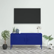 Móvel de TV aço 105x35x50 cm azul-marinho