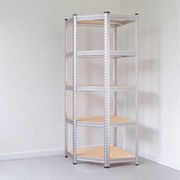 Estante em aço galvanizado para cargas pesadas até 875 kg, 180 x 70 x 40 cm Prateado