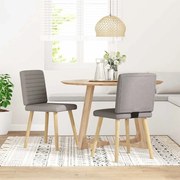 vidaXL Cadeiras de jantar 2 pcs tecido cinzento-acastanhado