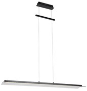 Candeeiro de suspensão moderno preto com LED regulável em 3 níveis - Boone Moderno