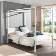 Cama Infantil PINO CANOPY BED 140x200cm + Estrado Branca