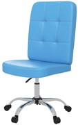 Vinsetto Cadeira Escritório Giratória Couro Sintético Azul Moderna Confortável Altura Ajustável Ergonomica 45x59x100 cm Carga 120 kg | Aosom Portugal