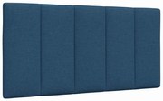 vidaXL Almofadão de cabeceira 100 cm tecido azul
