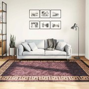 vidaXL Tapete lavável antiderrapante 160x230 cm preto e dourado