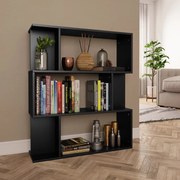 vidaXL Estante/divisória 80x24x96 cm derivados de madeira preto