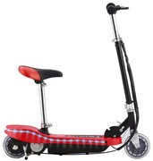 vidaXL Trotinete para criança com assento e LED 120 W vermelho