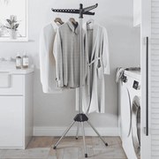 Estendal roupa com 3 braços giratórios e 4 pernas 65 x 65 x 150 cm azul-prateado