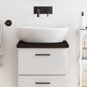 vidaXL Bancada p/ WC 40x40x(2-4)cm madeira tratada maciça castanho