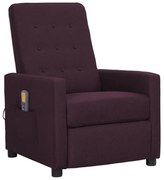 Poltrona de massagens reclinável tecido roxo