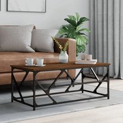 vidaXL Mesa centro 100x50x40 cm derivados de madeira carvalho castanho