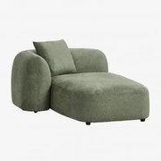 Chaise Longue Esquerdo Para Sofá Modular Em Chenille Coco Tecido Chenille Verde Sálvia - Sklum