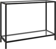 vidaXL Mesa consola 100x35x75 cm vidro temperado transparente