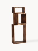 Prateleiras de parede em madeira de manga Nisse, conjunto de 3