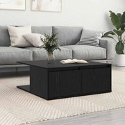 vidaXL Mesa de centro com gaveta com armazenamento Carvalho preto 80 x 80 x 31 cm