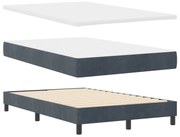 Cama Box Spring com Colchão Cinza Escuro 120x200 cm Veludo