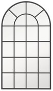 HOMCOM Espelho Decorativo de Parede Moderno 65x110 cm com Estrutura de Metal para Sala de Estar Corredor Entrada Preto