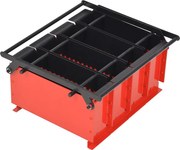 vidaXL Prensa de briquetes de papel em aço 38x31x18 cm preto/vermelho
