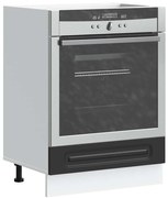 vidaXL Armário forno Kalmar derivados de madeira preto